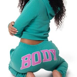 Body by Raven Tracy- Teal/Pink Women’s Jogger Suit